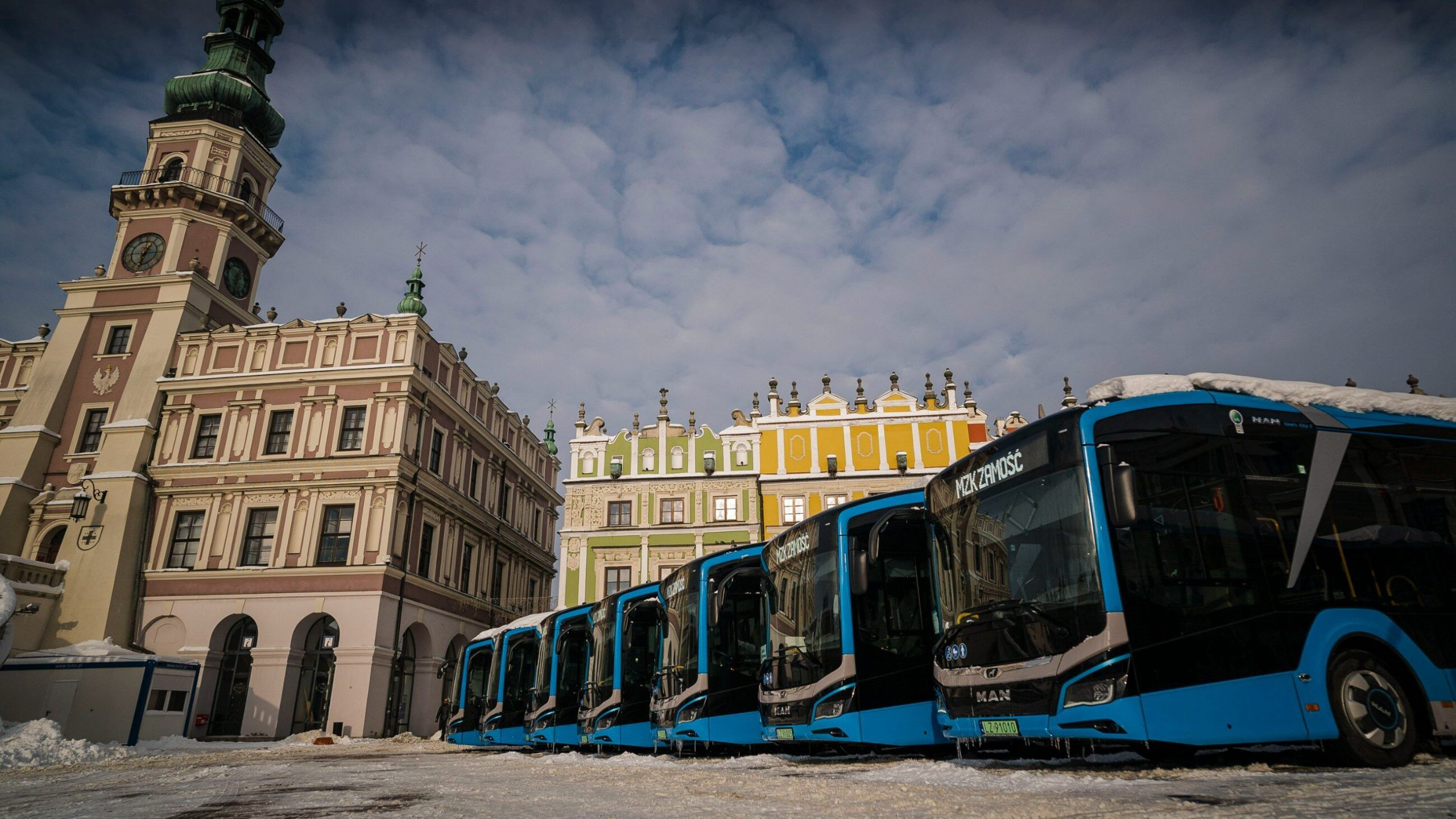 "Electric lions" on the streets of Zamość.  The city has just received 14 electric buses