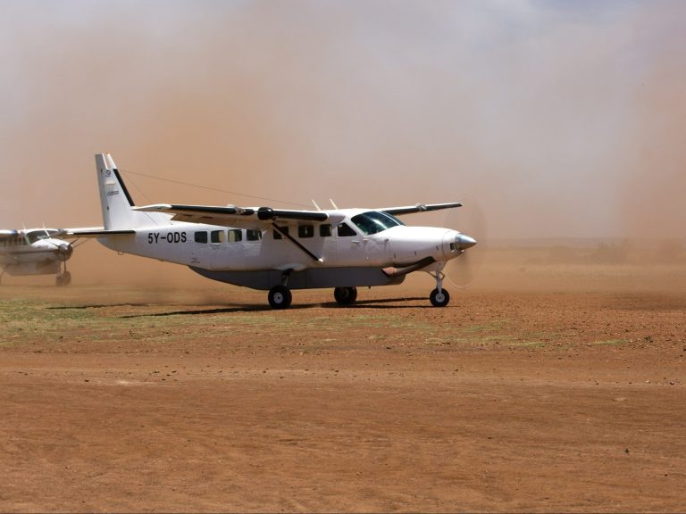 Plane collision in Kenya.  Two people died