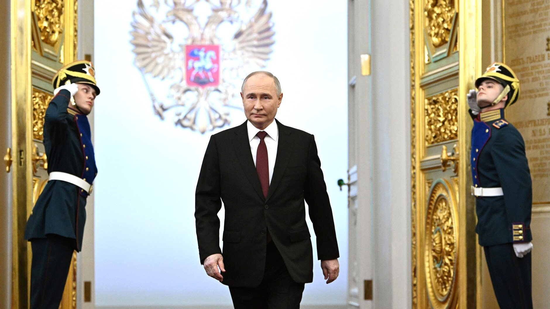 Putin sworn in for a fifth term.  "The illusion of legality for an almost lifelong stay in power"