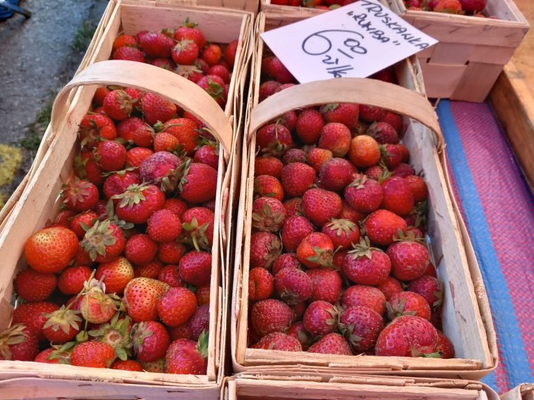 Strawberries from Lidl and Biedronka.  They checked where there were more pesticides