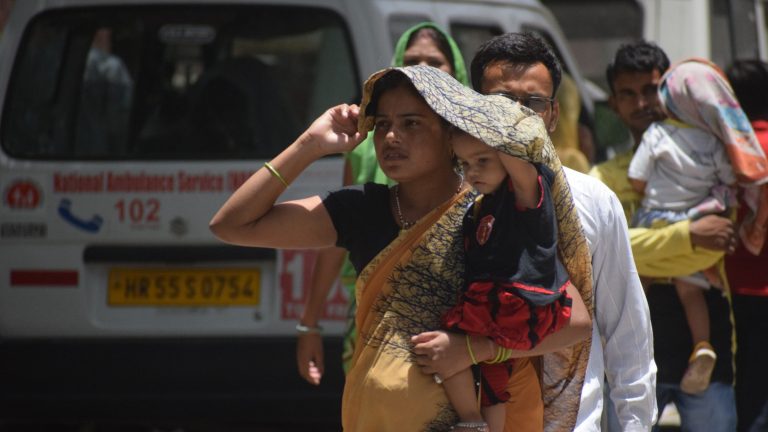 The temperature has never been so high there.  A record was broken in India